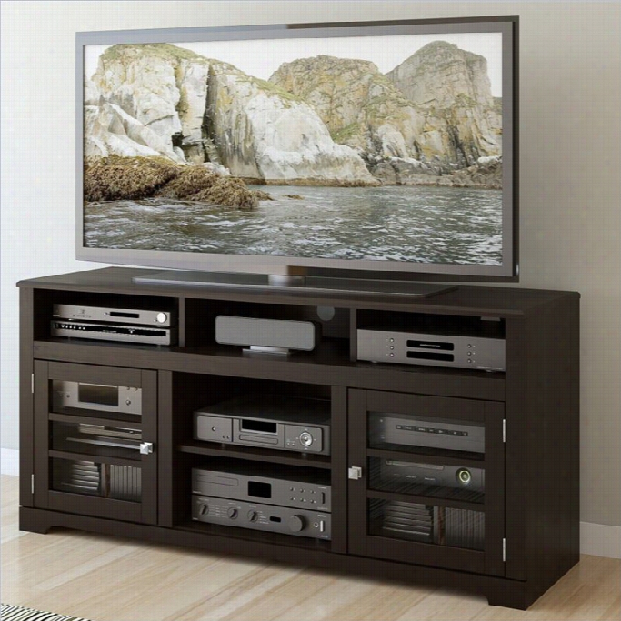 Sonax By Corliving West Lake  60 Tv Stand In Mocha Black