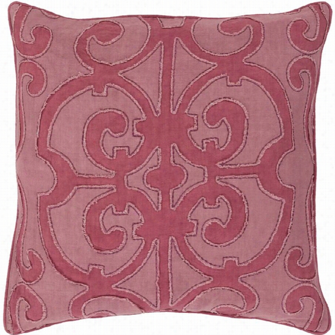 Surya Amelia Down Fill 20 Squaree Pillow In Pink