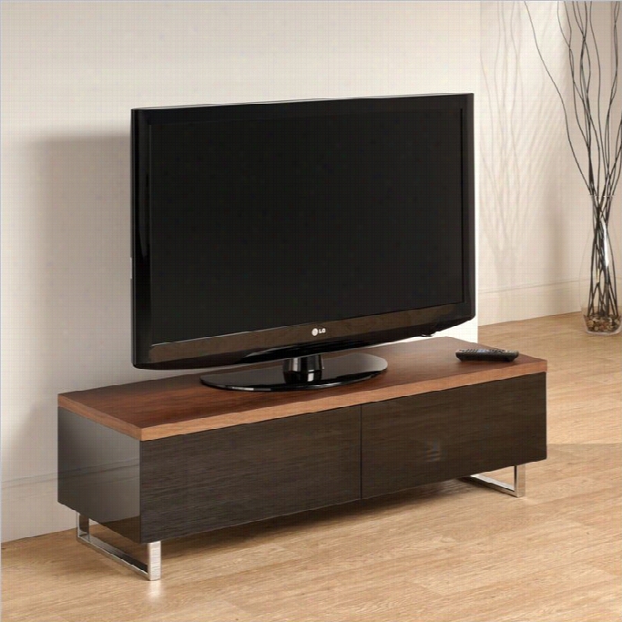 Tech Link Panorama 60 Tv Stand In Walnut And Black