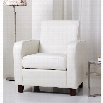 Abbyson Living Elizabeth Faux Leather Accent Chair in Ivory
