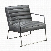 Moe's Home Collection Desmond Leather Accent Chair in Gray