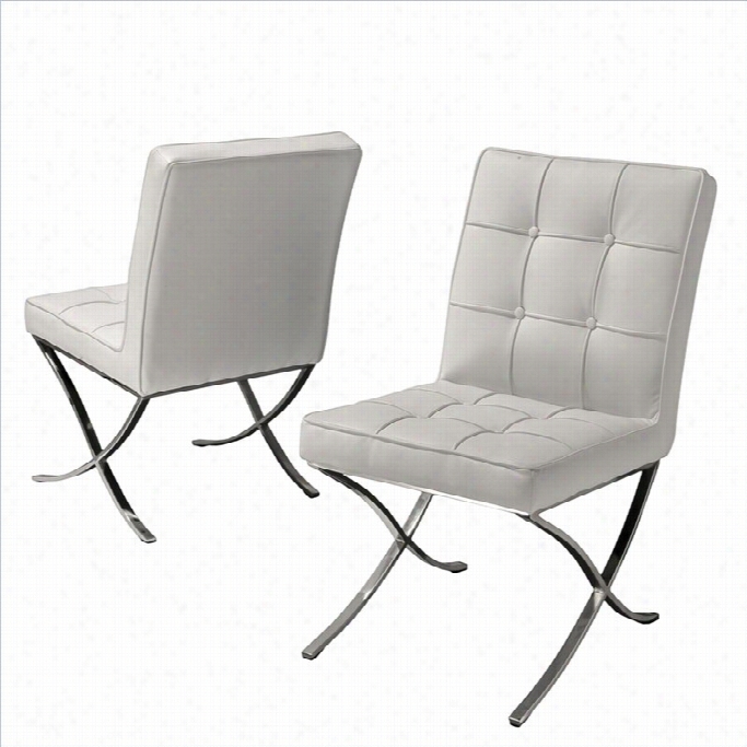 Trent Home Essperanza Dining Chairs In White (set Of 2)