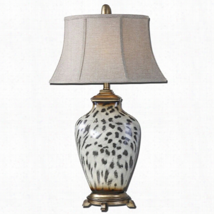 Utttermost Malawi Cheetahh Print Ceramic Table Lamp