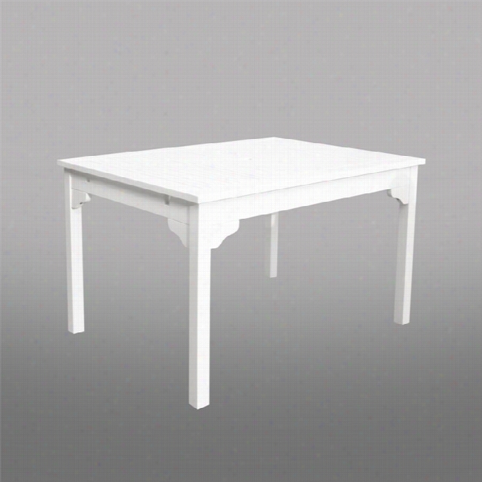 Vifah Bradley Rectngular Patio Dining  Talbes In White