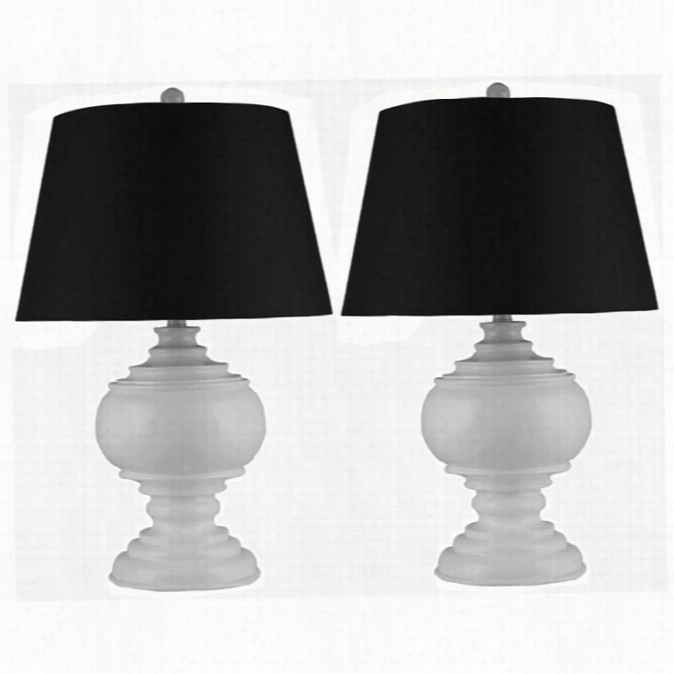 Abbyson Living Alexis Table Lamp In White (set Of 2)