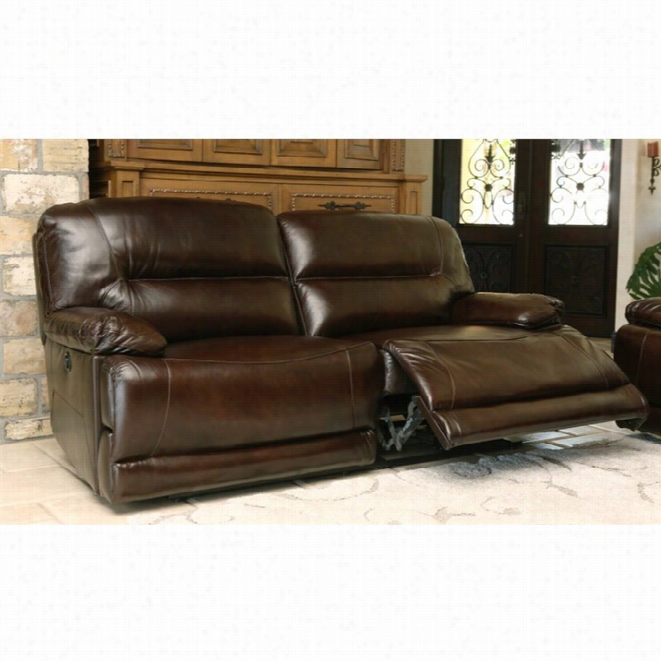 Abbyson Living Rio Recl Ining Side  Rubbed Leather Oveseat In  Brown