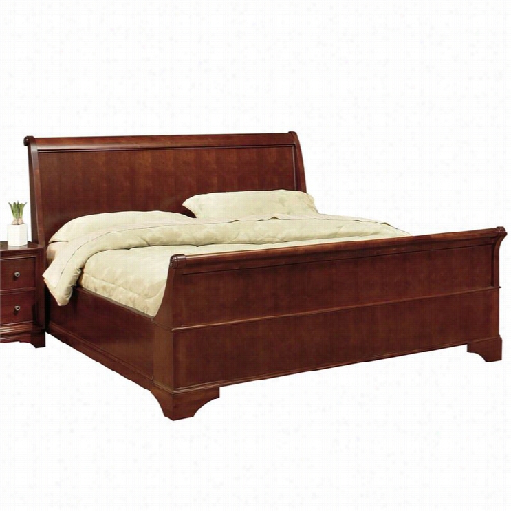 Abbyson Livinb Trenton Wood King Size Bed In Walnut