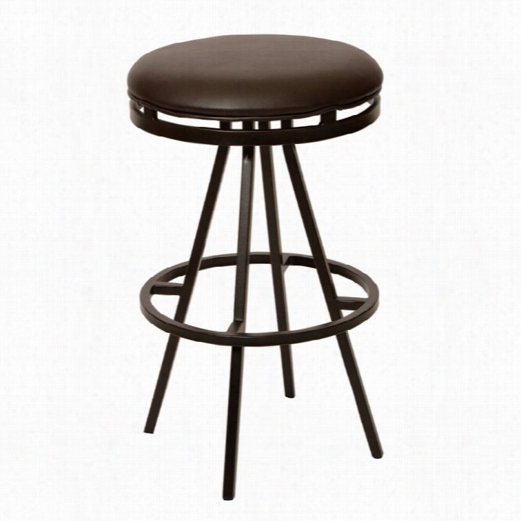 Armen Living Fiji 7 Modern Bar Stool In Cof Fee