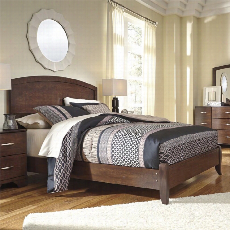 Ashley Gennaguire  Wood King Pajel Bed In Brown