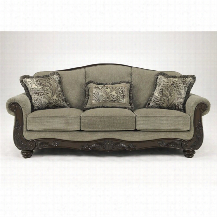 Ashley Martinsburg Chenille Sofa In Meadow