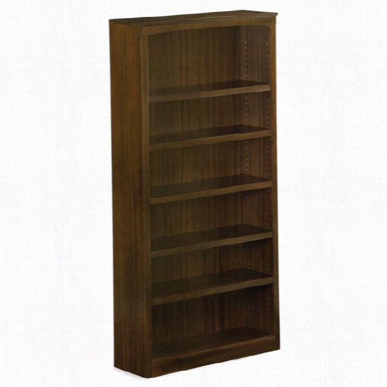 Atlantic Furnitu Re 6 Shelf Bookcase In Antique Walnut