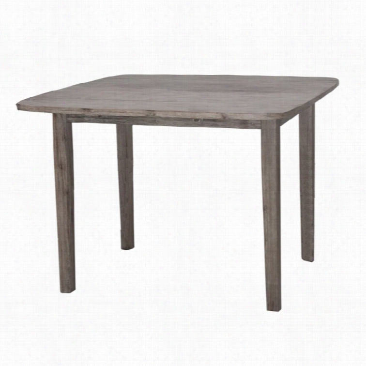 Boraam Obulder Dining Table In D Riftwood Gray Wire-brush