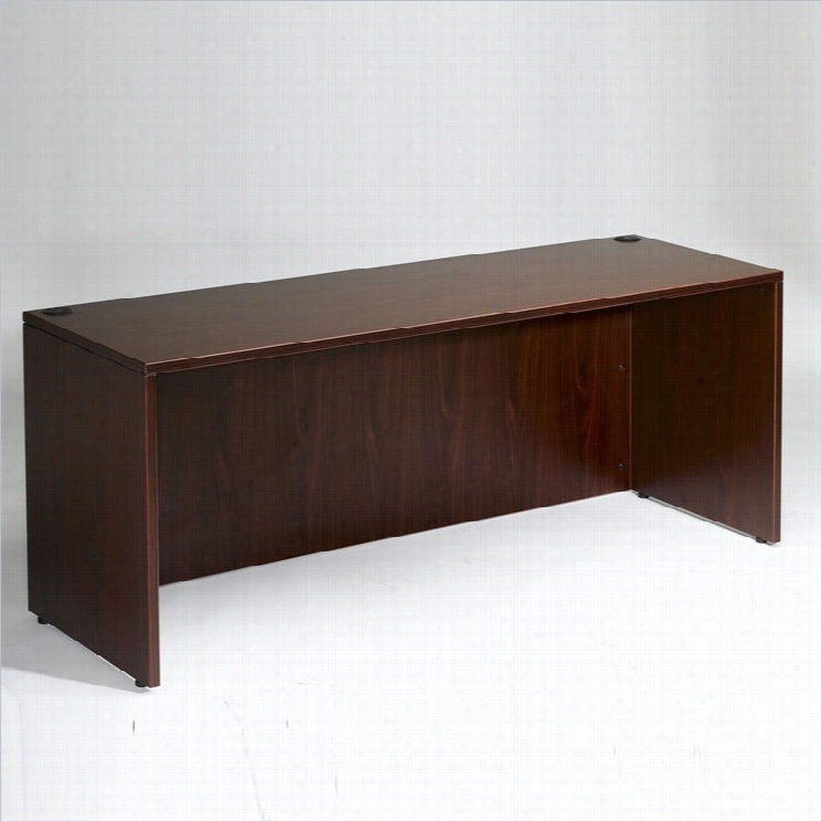 Boss Offce Products 66 Wood Credenza Desk-mahoganyy