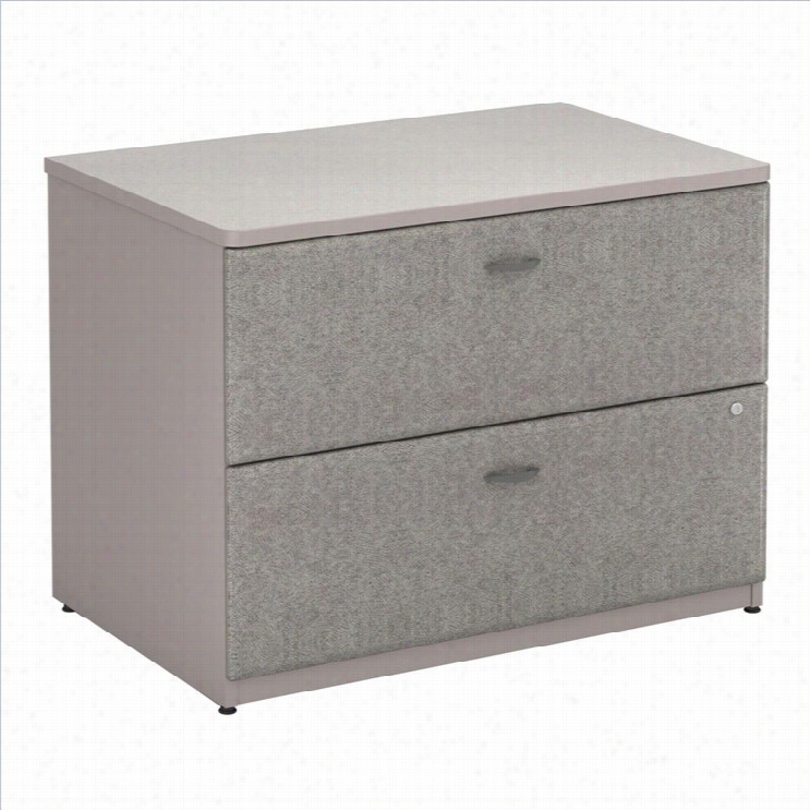 Bush Bbf Series A 36w 2dwr Lateral File (assembled) In Pewter