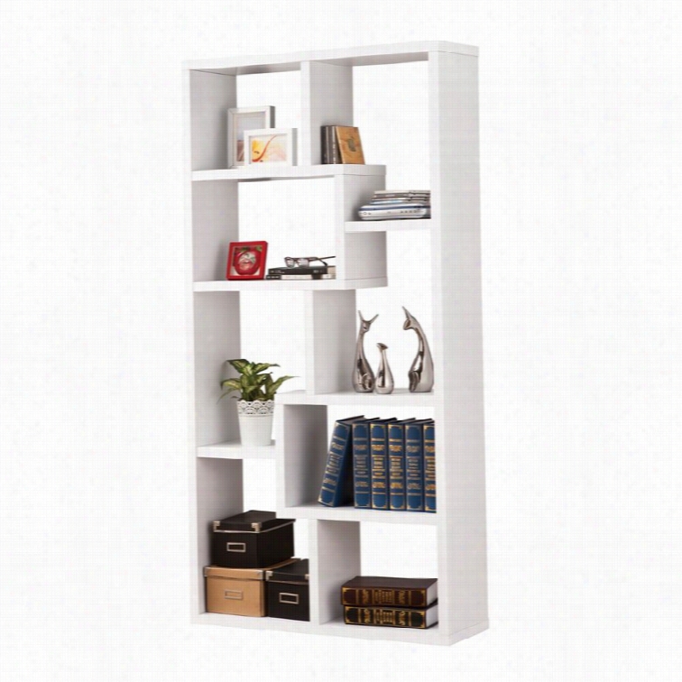 Coaster Open Back Bookcase In White