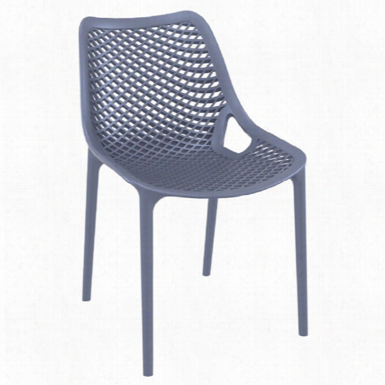 Compamia Air Outdoor Dining Chair In Dark Gray