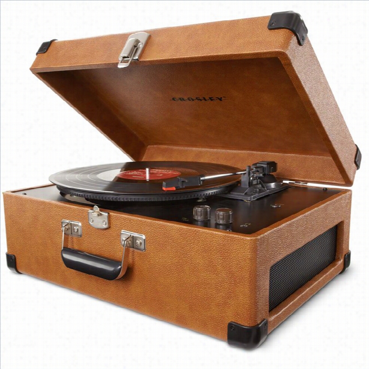 Crosley  Radio Keepsake Deluxe Porable Usb  Turntabble In Tan