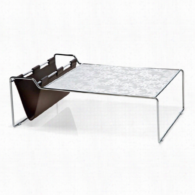 Domitalia Bijou Coffee Table I White Glass Pattern