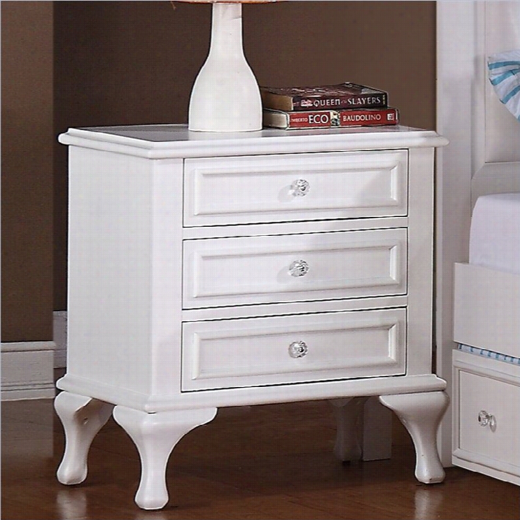 Elements Jesse Nightstand In White