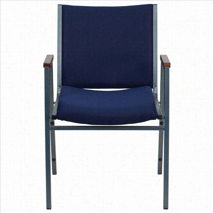 Flash Furniture Hercules Upholstered Stacking Chair In Navy