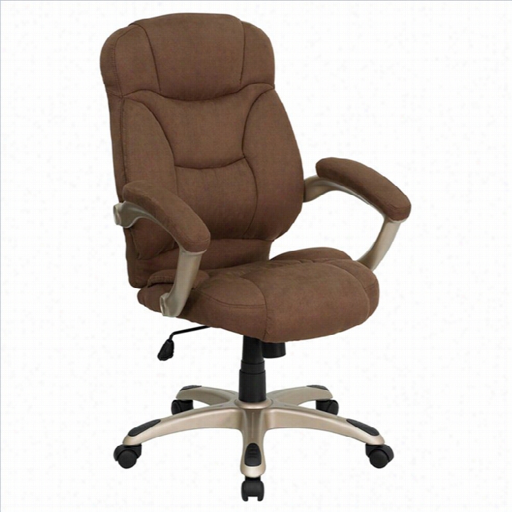 Slang  Furniture High Back Upholstered Office Chair In Brown