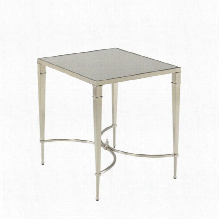 Hammary Mallory Rec Tangular End Table In Satin Nickel