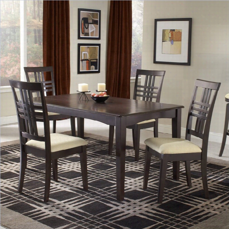 Hillsdale Tiburon 5 Piece Rectangular Dining Ta Ble Set In Espresso