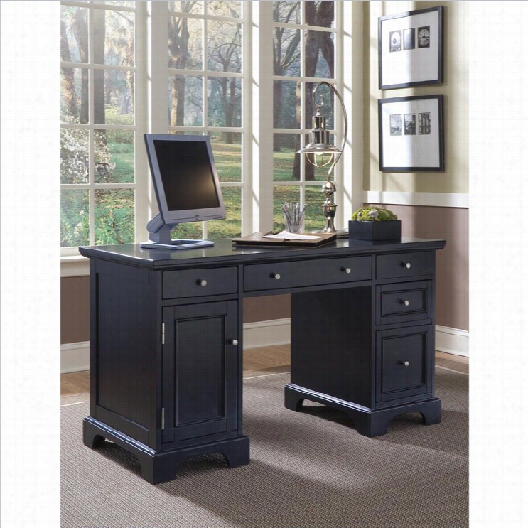 Hme Stylesb Edford Pedestal Computer Desk In Ebony