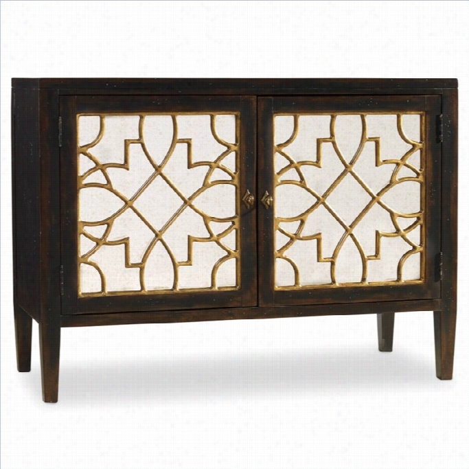 Hooker Furniture Sanctuary 2-door Mirrored Cpnsole In Ebony