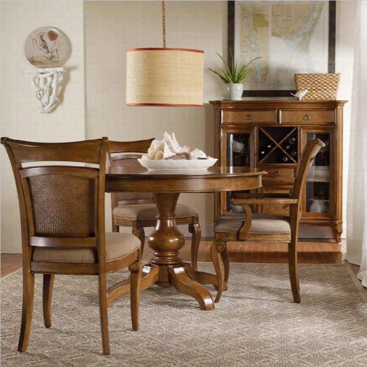 Hoker Furniture Windward Pedestal Dining Table 5 Pece Dining Determined