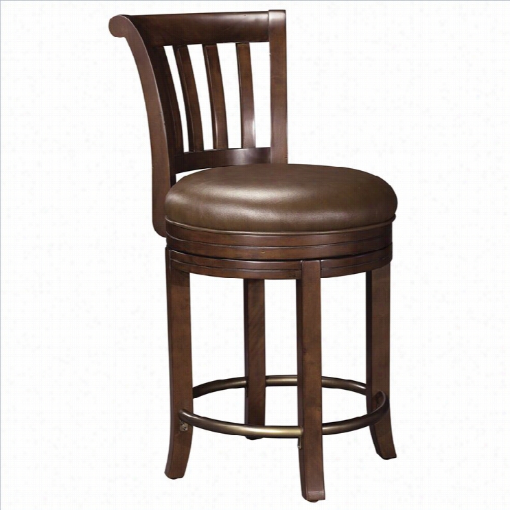 Howard Miller  Ithaca 24.5 Pub Swivel Stool In Cherry