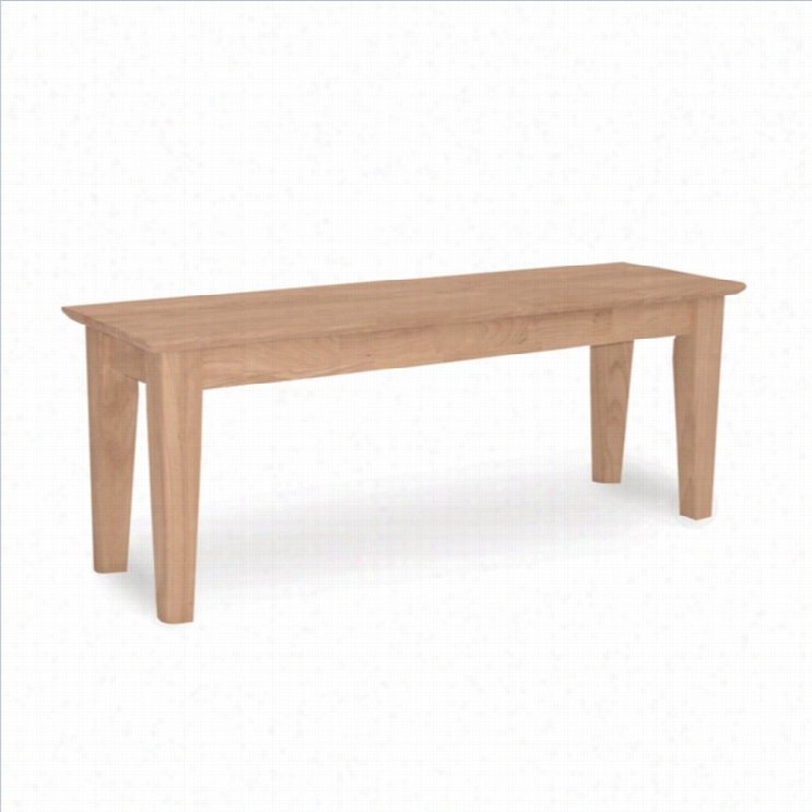 Internationao Concepts Unfinised Shaker Style Bench Reasy To Assemble