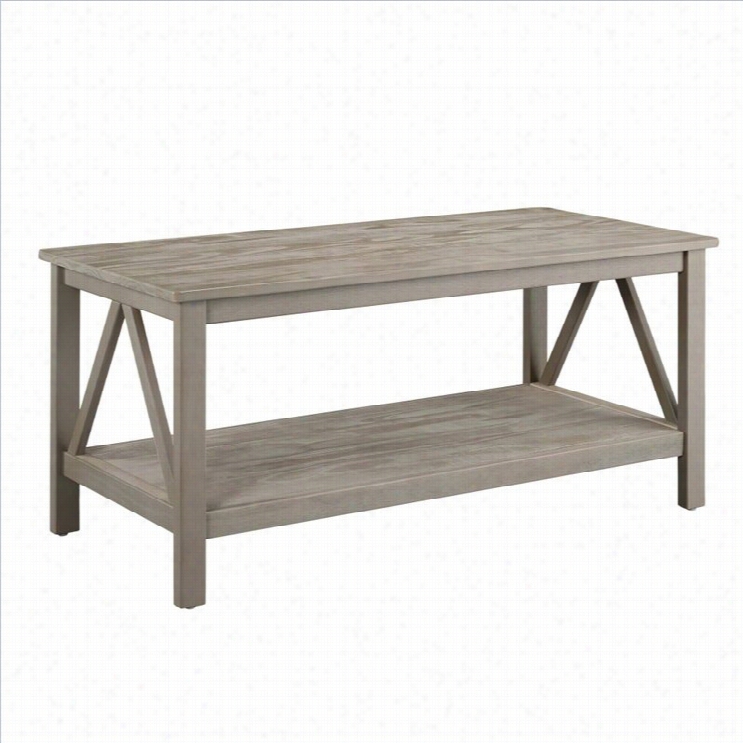 Linon Titian Coffee Table In Rusti Cgray