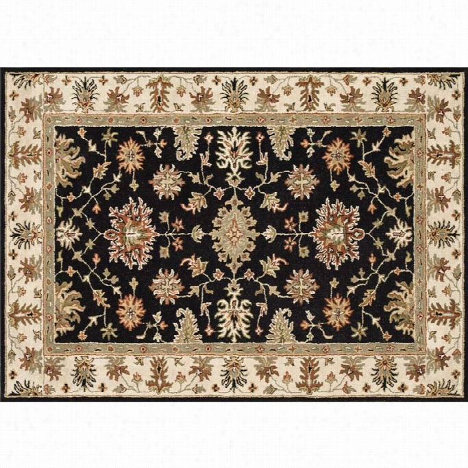 Loloi Fairfield 9' X 12' Wool Rug In Black Adn Ivory