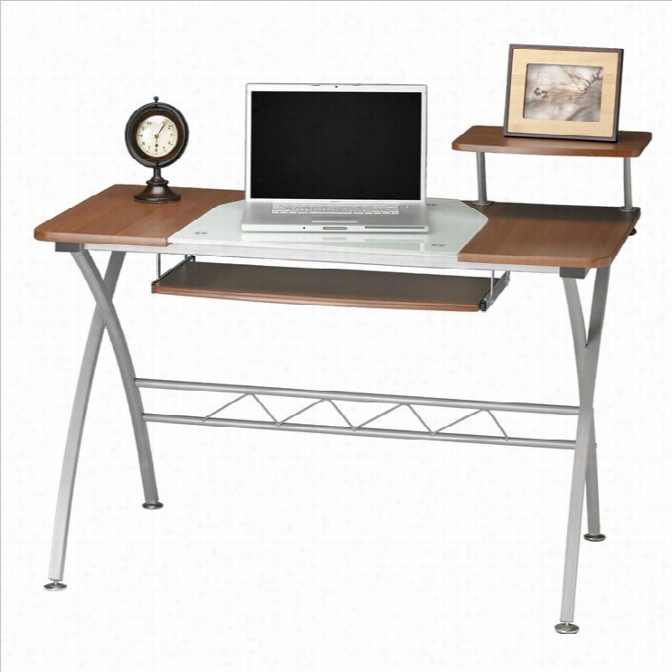 Mayline Vision Wood To Pcomputer Desk-medium Cherrg