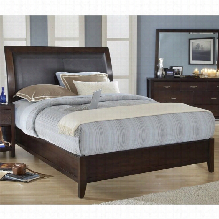 Modus Furrniture Urban Loft Upholstered Sleigh Bed In Chocolate Brown-california Sovereign