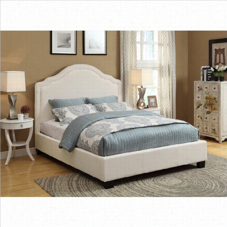 Modus Geneva Flourish Platform Bed In Ivory-queen