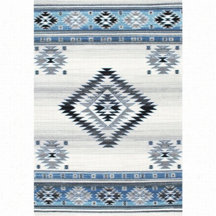 Nuloom 7' 10  X 10' 01 Navajo Rug In Aqua