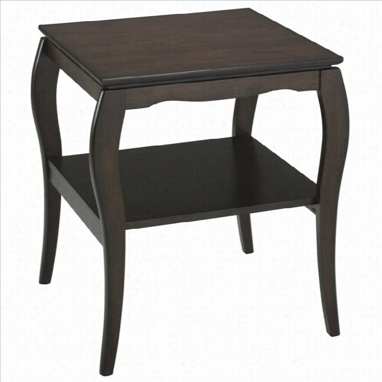 Office Star Brighton End Table In  Espresso