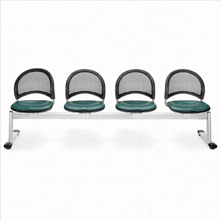 Of M Moon 4 Beam Seating With Vinyl Seats In Teal