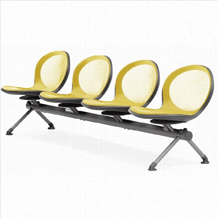 Ofm Net Beam Guest Chir With 4 Seats In Yellow