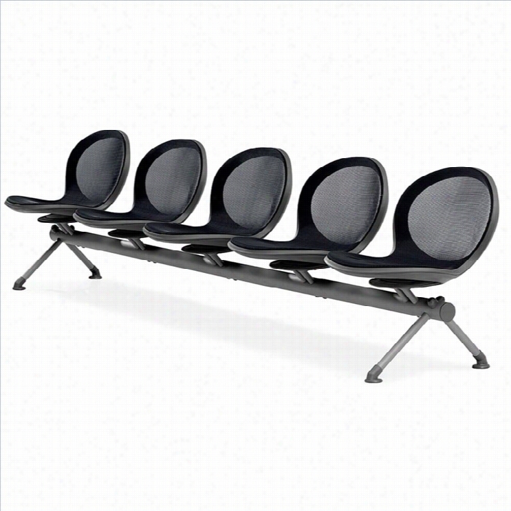 Ofm Ne Tbeam Guest Chair With 5 Seats In Black