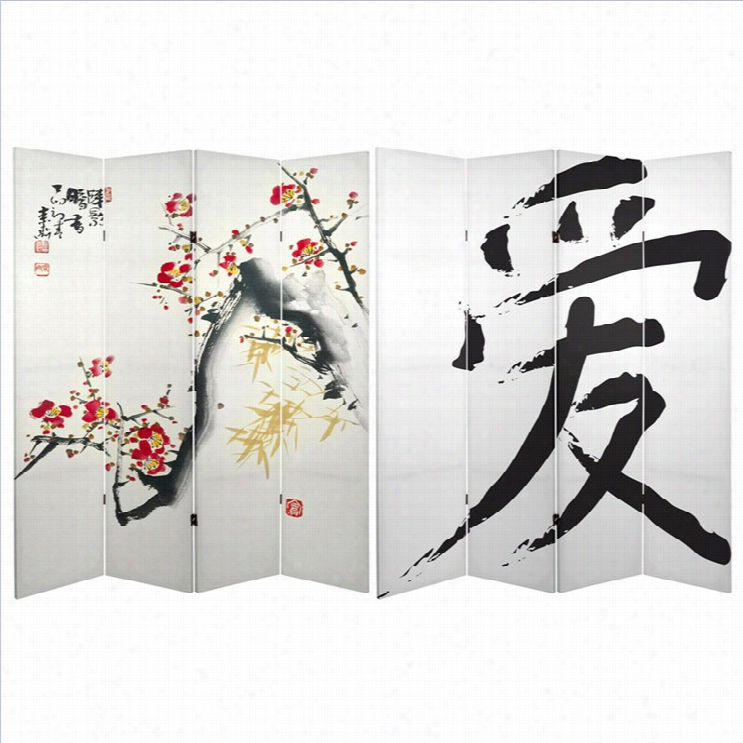 Oriental Cherry Blossoms And Love Room Divider