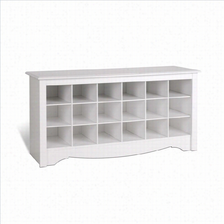 Prepac White Shoe Storage Cubbie Bency