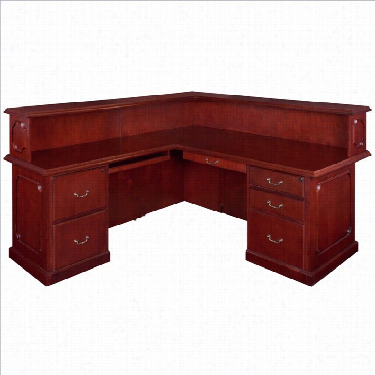 Regency Prestige Left Reception Desk In Mahogany