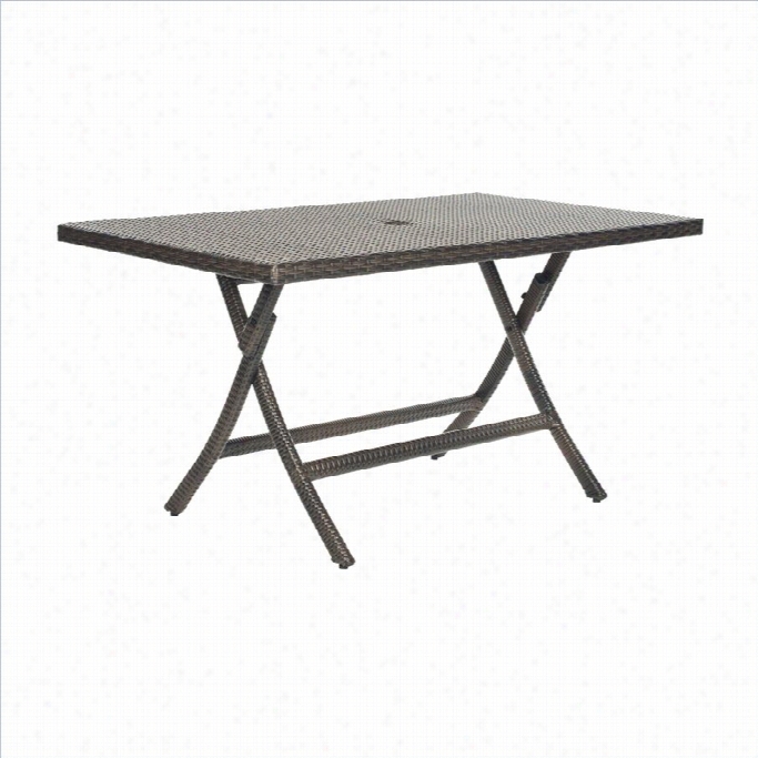 Safavieh Dillettie Rect Folding Table In Brown