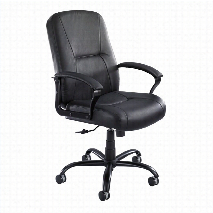 Safco Serenity Hig Back Big And Tall Office Chair In Black Leather