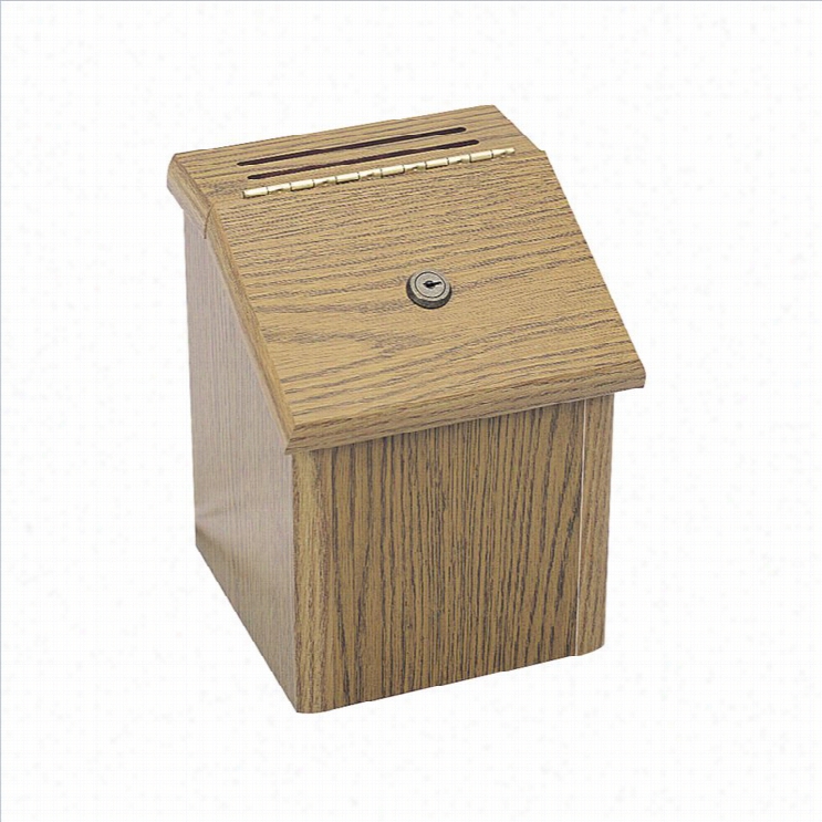 Safco Wood Locking Sjggestion Box