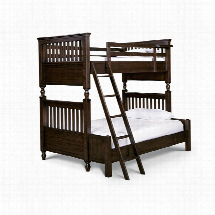 Smartstuff Paula Deenguys Twin Over Full Bunk Bed In Molasses