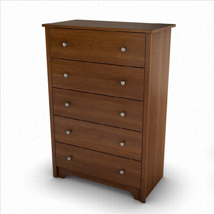 South Shore Concord 5 Drawer Chest In Somptous Cherry Finish